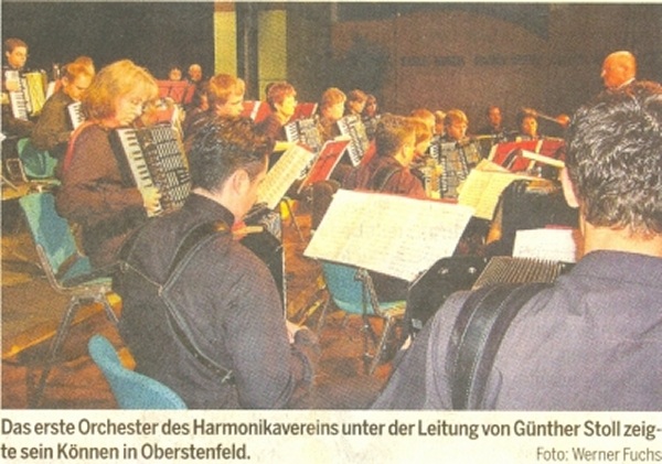 Das erste orchester des Harmonikavereins unter der Leitung von Gnther Stoll zeigte sein Knnen in Oberstenfeld.