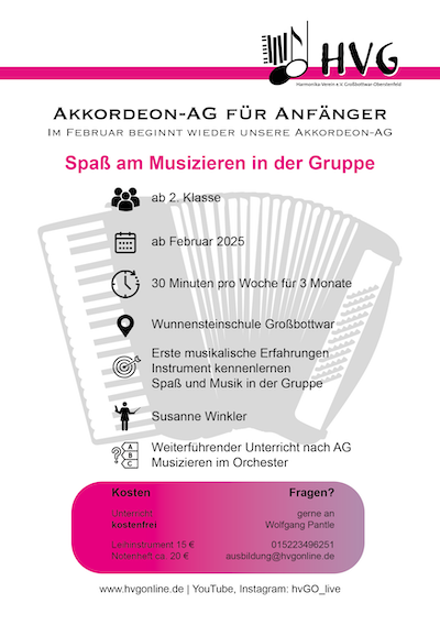 Akkordeon-AG Großbottwar (Bildautor: Rebecca Bodmann)
